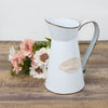 9inch Rustic Shabby Chic Metal Milk Jug Flower Vase, Decorative Vintage Garden Water Pitcher