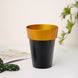 2 Pack | 6inch Black Gold Rimmed Medium Flower Plant Pots, Indoor Decorative Planters