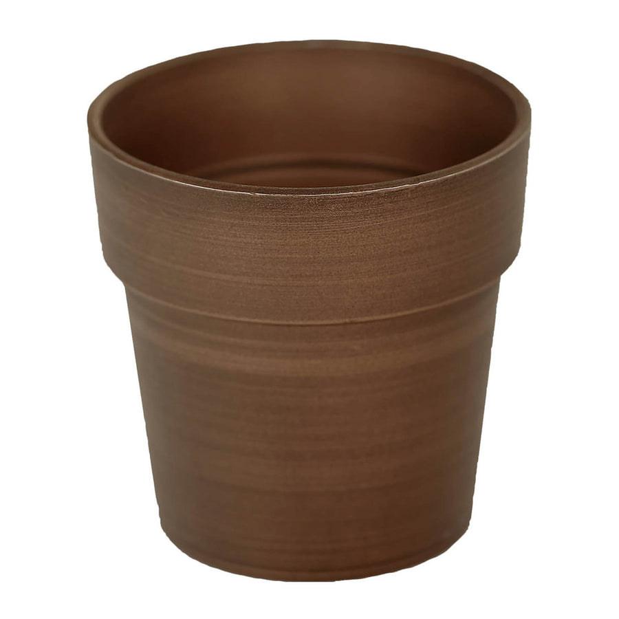 3 Pack | 3inch Rustic Brown Small Flower Plant Pots, Indoor Decorative Planters#whtbkgd