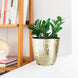 11inch Gold Hammered Design Large Indoor Flower Plant Pot, Decorative Greenery Planter