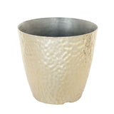 11inch Gold Hammered Design Large Indoor Flower Plant Pot, Decorative Greenery Planter#whtbkgd