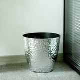 11inch Silver Hammered Design Large Indoor Flower Plant Pot, Decorative Greenery Planter