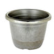 14inch Silver Chrome Finished Rim Large Barrel Planter Pot, Indoor/Outdoor Decorative Flower Pot#whtbkgd