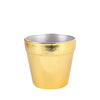 6 Pack | 3inch Gold Plastic Party Favor Bucket-Containers, Mini Succulent Nursery Planters