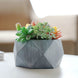 7inch Gray Finished Concrete Geometric Planter, Mini Cement Succulent Flower Pot