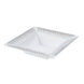 10 Pack 5oz White Square Plastic Bowls, Mini Disposable Dessert Bowls, Silver Polka Dots Rim