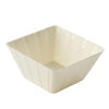 12 Pack | 7oz Modern Ivory Square Hard Plastic Bowls, Disposable Mini Dessert Bowls#whtbkgd