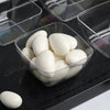 18 Pack | 2oz Clear Mini Square Plastic Candy Bowls, Disposable Desert Bowls