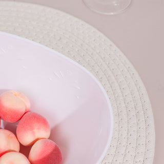 Elegant White Oval Plastic Salad Bowls for Stylish Serving