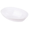 4 Pack | 64oz White Large Oval Plastic Salad Bowls, Disposable Serving Dishes#whtbkgd