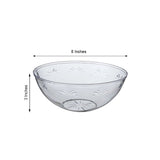 4 Pack | 32oz Clear Plastic Salad Bowls, Medium Disposable Serving Dishes
