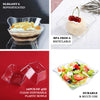 12 Pack | 4oz Clear Pinwheel Hard Plastic Square Fruit Bowls, Disposable Ice Cream Yogurt Bowls