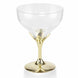 6 Pack | 5oz Gold Hard Plastic Champagne Glasses, Disposable Wine Goblet#whtbkgd