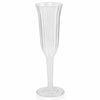 12 Pack | 6oz Clear Plastic Champagne Flutes Disposable Flared Design Detachable Base