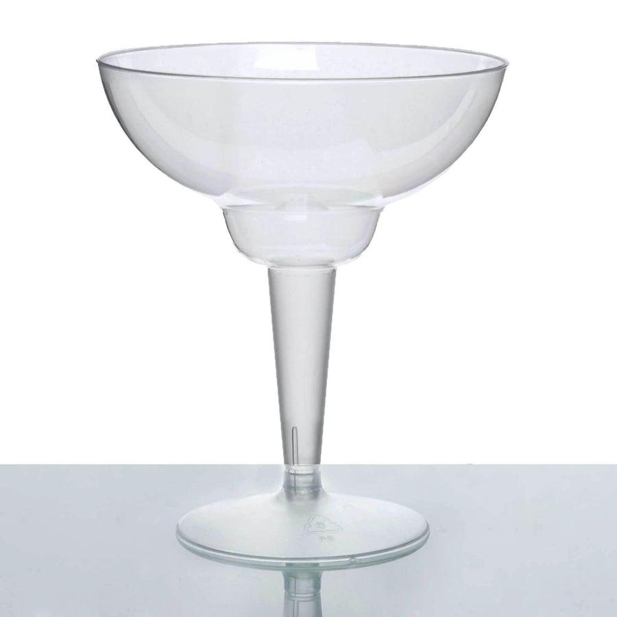 10 Pack | 10oz Clear Plastic Margarita Glasses, Crystal Collection Disposable Dessert Glasses