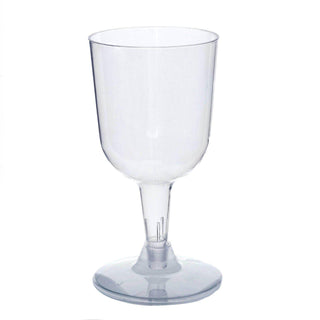 Clear Plastic Short Stem Wine Glasses for Elegant Events