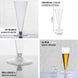 12 Pack | 7oz Clear Plastic Disposable Trumpet Champagne Flute Glasses With Detachable Base