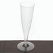 12 Pack | 5oz Clear Plastic Hollow Stem Champagne Flute Glasses With Detachable Base, Disposable