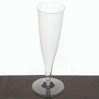 Clear Plastic Hollow Stem Champagne Flute Glasses - Elegant and Versatile