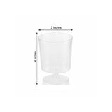 12 Pack | 8oz Clear Short Stem Plastic Wine Glasses, Disposable Wine Cups