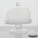 12 Pack Mini Clear Plastic Cupcake Muffin Cake Container Oval Stand