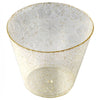 12 Pack | 9oz Gold Glittered Plastic Cups, Disposable Party Glasses#whtbkgd