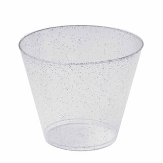 Convenience and Elegance in Silver Glittered Plastic Cups