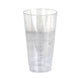 12 Pack | 17oz Tall Silver Glitter Sprinkled Plastic Cups, Disposable Party Glasses#whtbkgd