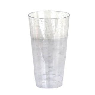 Elevate Your Event with Silver Glitter Sprinkled Plastic Cups