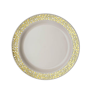 Elegant and Versatile Ivory Disposable Salad Plates