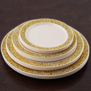 Sturdy and Stylish Ivory Disposable Salad Plates