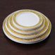 10 Pack | 7inch Gold Lace Rim White Disposable Salad Plates, Plastic Dessert Appetizer Plates