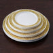 10 Pack | 10inch Elegant Gold Lace Rim White Disposable Dinner Plates, Fancy Plastic Party Plates