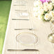 10 Pack | 8inch Très Chic Gold Rim Clear Disposable Salad Plates, Plastic Dessert Appetizer Plates