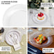 10 Pack | 9inch White / Silver Swirl Rim Plastic Dinner Plates, Round Disposable Party Plates