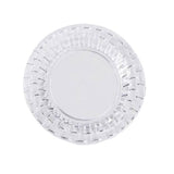 10 Pack | 7inch Clear Basketweave Rim Disposable Salad Plates, Plastic Appetizer Plates#whtbkgd