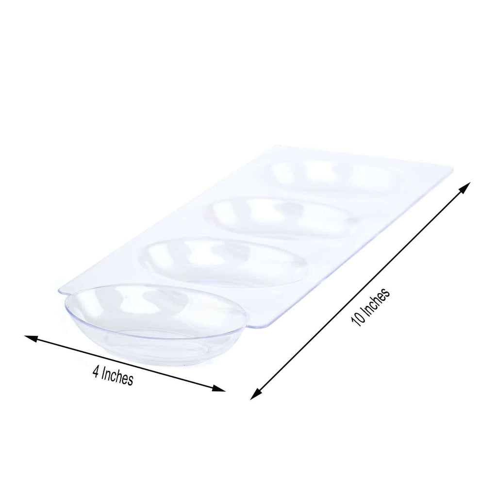 12 Pack 10" Clear Plastic Disposable Snack Plates