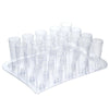 20 Pack 4oz Clear Plastic Fluted Dessert Cups Disposable Appetizer Cups With Display Tray