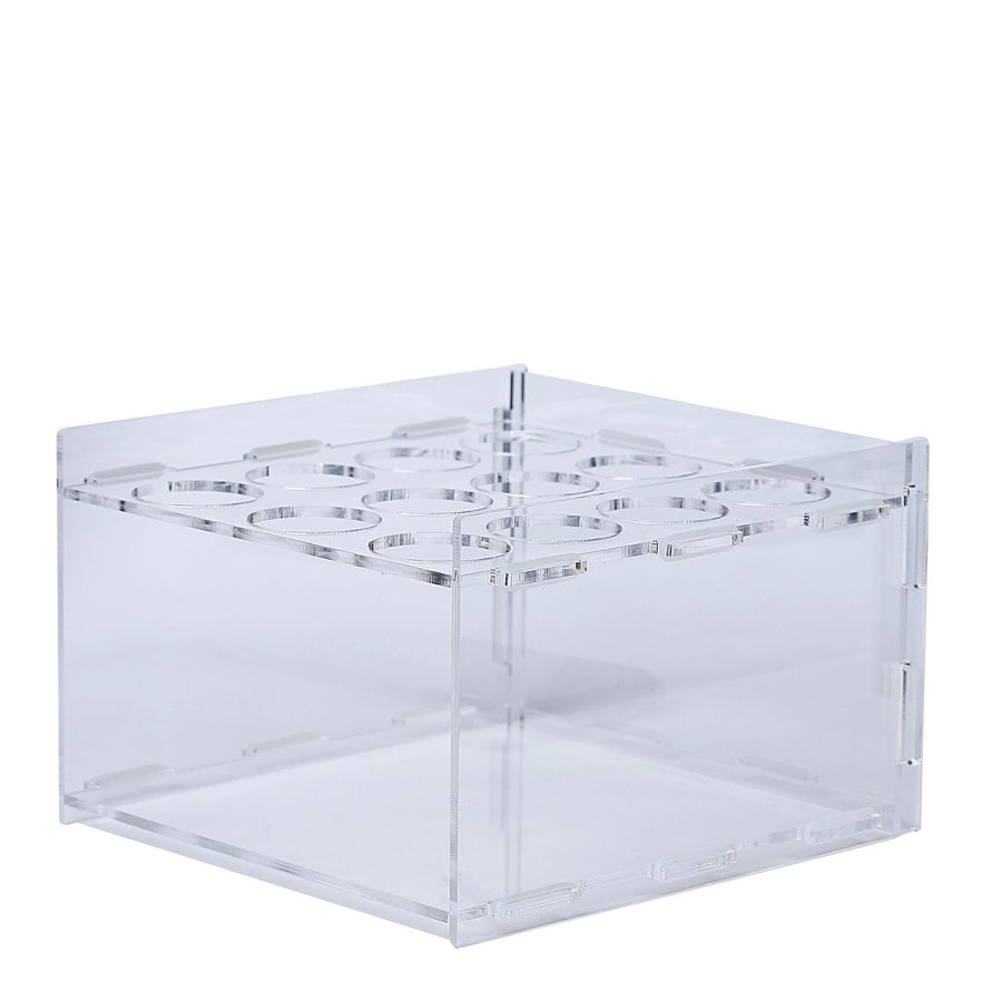 Clear Acrylic Food Cone Display Stand | Jello Shot Syringes Tray Holder | 6"x 4"