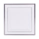 10 Pack - 10inch Silver Trim White Square Plastic Disposable Dinner Plates#whtbkgd