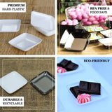 2Inch Silver Mini Plastic Disposable Appetizer Dessert Plates - Square With Elegant Chrome Finish