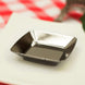 2Inch Silver Mini Plastic Disposable Appetizer Dessert Plates - Square With Elegant Chrome Finish
