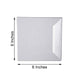 10 Pack - 6Inch Square Plastic Disposable Salad Dessert Appetizer Plates - White With Glossy Finish