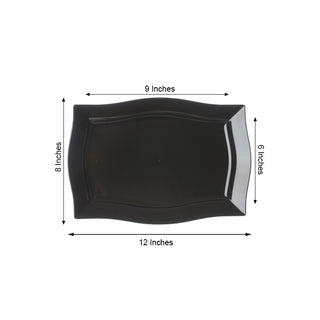 Event Decor Made Easy with Black Disposable Serving Trays