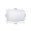 Clear Plastic Disposable Rectangular Serving Trays Plates - With Glossy Finish & Wave Trimmed Rim