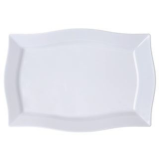 Convenience Meets Style with the 10 Pack of Glossy White Disposable Rectangular Serving Trays
