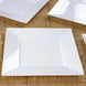 10Inch Modern White Square Plastic Disposable Dinner Plates With Glossy Finish