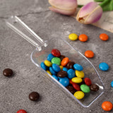 6 Pack - 6inch Clear Plastic Scoop, Candy Scooper, Popcorn Scoop Spoon