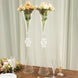 2 Pack | 31inch Clear Crystal Embellishment Trumpet Flower Vase, Reversible Plastic Centerpiece