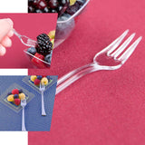 36 Pack - 4inch Clear Mini Heavy Duty Plastic Forks, Dessert Forks Plastic Utensils